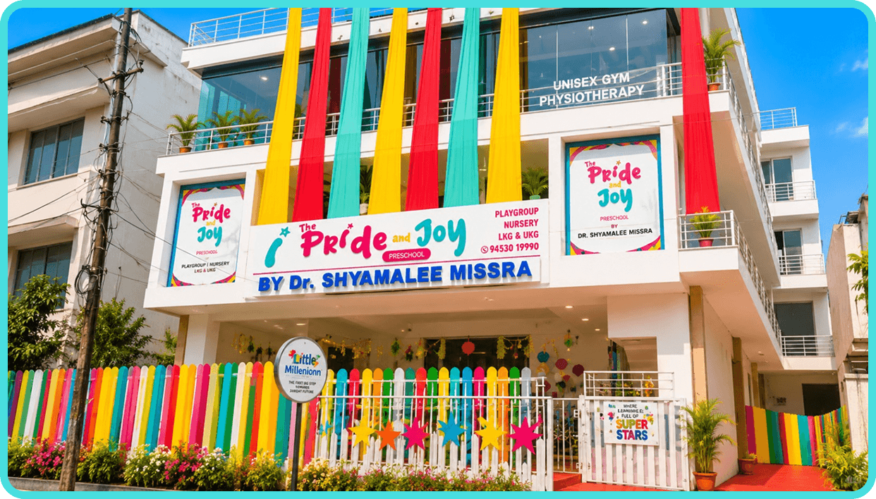 The Pride & Joy Preschool building in Gomti Nagar (Vishal Khand), Lucknow